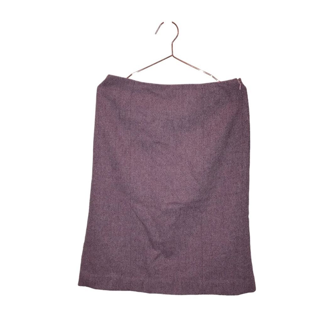 Ann Taylor Loft wool blend Pink purple Tweed lined Skirt size 6
